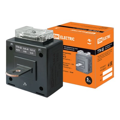 Трансформатор тока измерительный с шиной ТТН-Ш 10/5- 5VA/0,5S-Р TDM Трансформатор тока измерительный с шиной ТТН-Ш 10/5- 5VA/0,5S-Р TDM