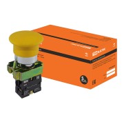 Кнопка грибовидная SB2-BС51 с возвратом, 1НО, d22 мм, желтая, IP40 TDM