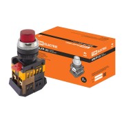 Кнопка ABLFP-22 красный d22мм неон/240В 1з+1р SQ0704-0005