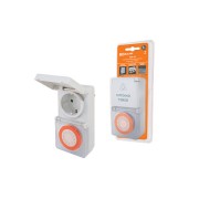 Таймер с розеткой механический ТРМ-03 3500Вт 24 часа SQ1506-0004