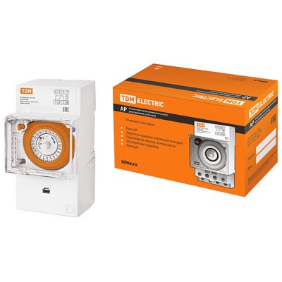 Аналоговое суточное реле 3 модуля на DIN-рейку АР-30мин/24ч-16А-DIN TDM Аналоговое суточное реле 3 модуля на DIN-рейку АР-30мин/24ч-16А-DIN TDM