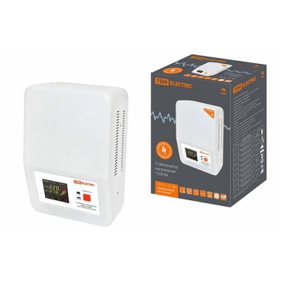 Стабилизатор напряжения ССР1-1-1,5 кВА электронный настенный TDM Стабилизатор напряжения ССР1-1-1,5 кВА электронный настенный TDM