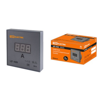 Цифровой амперметр ЦП-А80 60А-1,0 (без поверки) TDM Цифровой амперметр ЦП-А80 60А-1,0 (без поверки) TDM