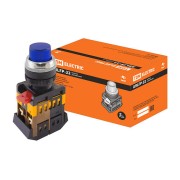 Кнопка ABLFP-22 синий d22мм неон/240В 1з+1р SQ0704-0007