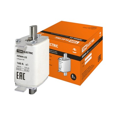 Предохранитель 160 А 220/660 В 00 (NH00) ППНН-33 TDM SQ0713-0010 Предохранитель 160 А 220/660 В 00 (NH00) ППНН-33 TDM SQ0713-0010