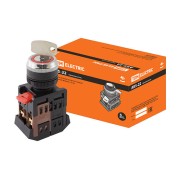 Переключатель AKS-22 черн. с ключом на 2 фикс.полож. I-O 1з+1р TDM SQ0703-0005