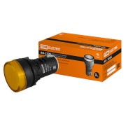 Лампа AD-22DS LED матрица d22мм желтый 36В AC/DC SQ0702-0025