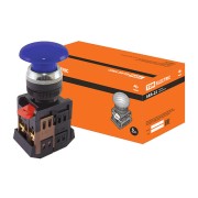 Кнопка AEA-22 Грибок синий d22мм 1з+1р SQ0704-0017