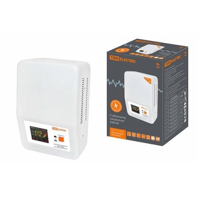 Стабилизатор напряжения ССР1-1-2 кВА электронный настенный TDM Стабилизатор напряжения ССР1-1-2 кВА электронный настенный TDM