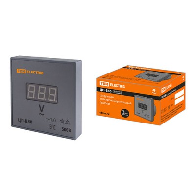 Цифровой вольтметр ЦП-В80 500В-1,0 (без поверки) TDM Цифровой вольтметр ЦП-В80 500В-1,0 (без поверки) TDM