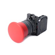 Кнопка с гриб головкой SB5 в сборе 22мм 40мм красная с возвратом пластик 1НЗ SB5AC42