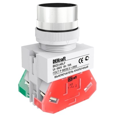 Выкл. кноп. с фикс. ABF 22 мм черн. 220В ВK-22 25126DEK Выкл. кноп. с фикс. ABF 22 мм черн. 220В ВK-22 25126DEK