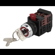 ЭРА Переключатель АKS-22 черный с ключ. 2 полож. I-O 1з+1р (10/400/3200) Б0045677