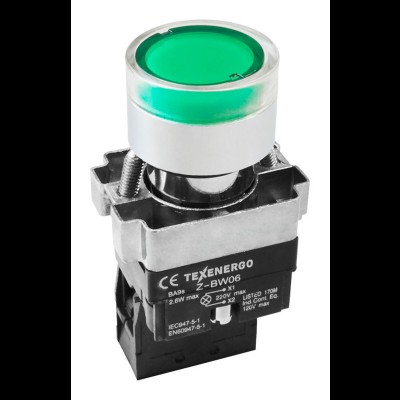 Кнопочный выключатель LAY5-BW3361 зеленый с подсветкой 1з te00306039 Кнопочный выключатель LAY5-BW3361 зеленый с подсветкой 1з te00306039