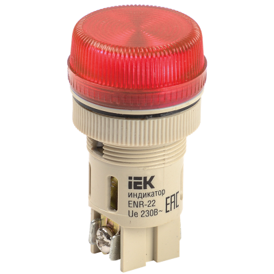 Лампа ENR-22 сигнальная d22мм красный неон/240В цилиндр IEK BLS40-ENR-K04 Лампа ENR-22 сигнальная d22мм красный неон/240В цилиндр IEK BLS40-ENR-K04