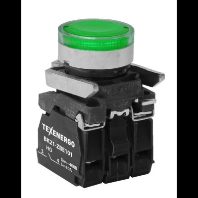 Выключатель кнопочный ВК21-ВW33M5 1з+1р зелёный, подсветка светодиод 220В АС te00132922 Выключатель кнопочный ВК21-ВW33M5 1з+1р зелёный, подсветка светодиод 220В АС te00132922