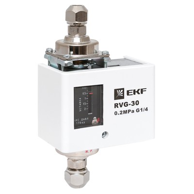Реле перепада давления EKF RVG-30-0,2-4 (0,2 МПа) Реле перепада давления EKF RVG-30-0,2-4 (0,2 МПа)
