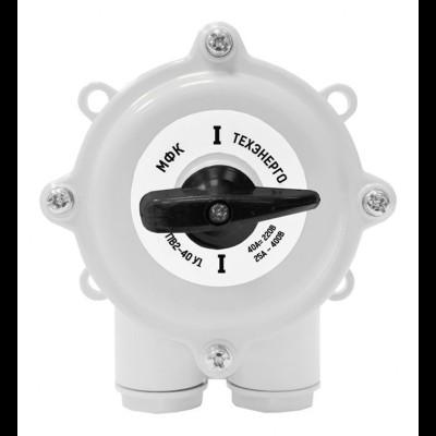 Пакетный выключатель ПВ 2- 40 У1 IP56 пластик te00017002 Пакетный выключатель ПВ 2- 40 У1 IP56 пластик te00017002