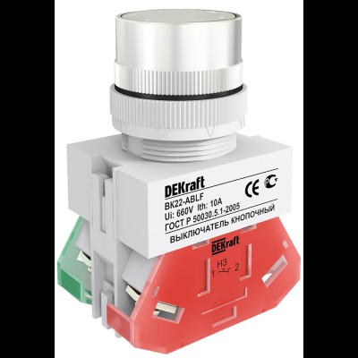 Выкл. кноп. ABLF 22 мм Цвет:БЕЛЫЙ 220В ВK-22 25011DEK Выкл. кноп. ABLF 22 мм Цвет:БЕЛЫЙ 220В ВK-22 25011DEK