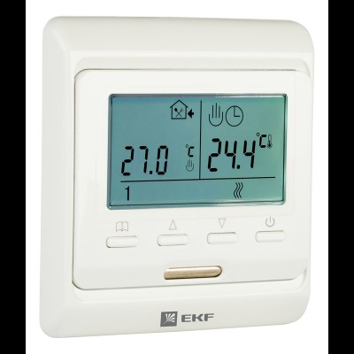 Термостат для теплых полов электронный 16 A 230В с датчиком пола EKF Proxima ett-1 Термостат для теплых полов электронный 16 A 230В с датчиком пола EKF Proxima ett-1