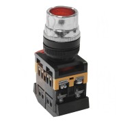 Кнопочный выключатель ABLF-22 красная с подсветкой 1з+1р 230В te00114470