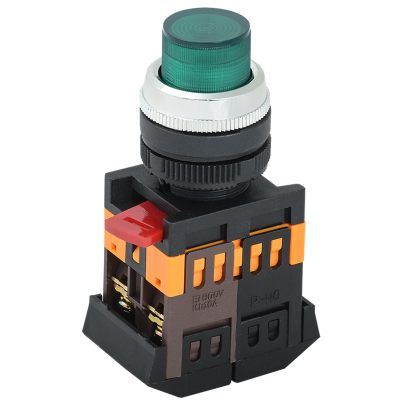 Кнопка ABLFP-22 зеленый d22мм неон/240В 1з+1р IEK BBT20-ABLFP-K06 Кнопка ABLFP-22 зеленый d22мм неон/240В 1з+1р IEK BBT20-ABLFP-K06