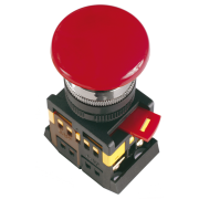 Кнопка AEAL-22 "Грибок"с фиксацией красный d22мм 240В 1з+1р IEK BBG60-AEAL-K04