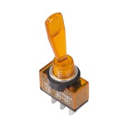 Тумблер 12V 20А 3c ON-OFF однополюсный с желтой подсветкой ASW-13D 36-4372