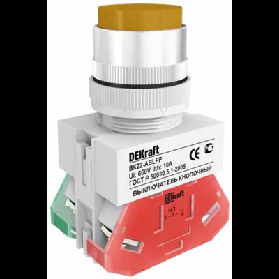 Выкл. кноп. ABLFP 22 мм LED жел. 24В AC/DC ВK-22 25071DEK Выкл. кноп. ABLFP 22 мм LED жел. 24В AC/DC ВK-22 25071DEK