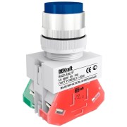 Выкл. кноп. с фикс. ABFP 22 мм син. 220В ВK-22 25130DEK