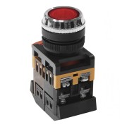 Кнопочный выключатель ABLFS-22 красная с подсветкой 1з+1р 230В te00006269