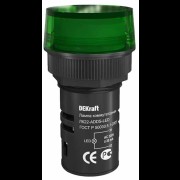 Лампа коммутационная ЛК22-ADDS-GRN-LED 25002dek
