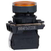 КМЕ4610мЛ-220В-жёлтый-1но+0нз-цилиндр-индикатор-IP65 248253