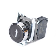 Кнопка SB4 в сборе модульная 22мм черная металл 1НО с марк "стрелка вниз" SB4BA3351