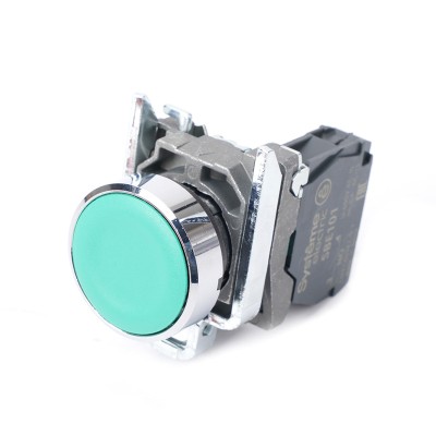 Кнопка SB4 в сборе модульная 22мм зеленая с возвратом металл 1НО SB4BA31 Кнопка SB4 в сборе модульная 22мм зеленая с возвратом металл 1НО SB4BA31