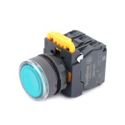 Кнопка SB5 в сборе 22 мм с подсветкой зеленая SE SB5AW33M5