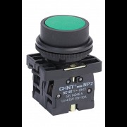 Кнопка управления NP2-BA31 без подсветки зеленая 1НО IP40 (CHINT) 574842