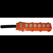 Пост кнопочный тельфера 6-кн. IP54 ПКТ-60 У2, 5А, IP54, вверх, вниз, влево, вправо, вперед, назад ET055743