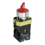 Переключатель LAY5-BK2465 2 полож. красный IEK BSW90-BK-2-K04