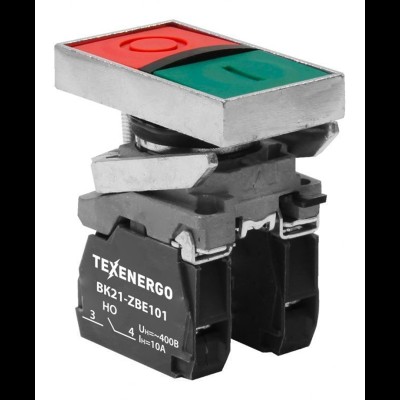 Выключатель кнопочный ВК21-ВL8325 1з+1р зеленый+красный te00114853 Выключатель кнопочный ВК21-ВL8325 1з+1р зеленый+красный te00114853