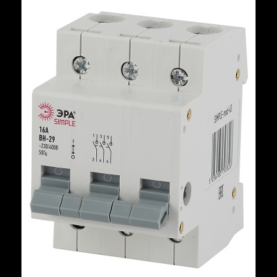 Выключатель SIMPLE-mod-66 SIMPLE нагрузки 3P 63А ВН-29 Б0039256 Выключатель SIMPLE-mod-66 SIMPLE нагрузки 3P 63А ВН-29 Б0039256