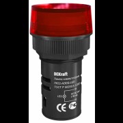Лампа комм. ADDS 22 мм LED кр. 24В AC/DC ЛK-22 25066DEK
