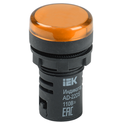 Лампа AD22DS(LED)матрица d22мм желтый 110В AC/DC IEK BLS10-ADDS-110-K05 Лампа AD22DS(LED)матрица d22мм желтый 110В AC/DC IEK BLS10-ADDS-110-K05