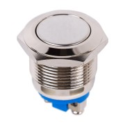 Кнопка антивандальная O19 Б/Фикс 2с винт ON -OFF плоская 36-3411