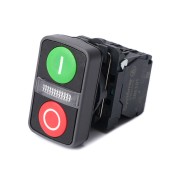 SE Кн двойн SB5 в сборе модуль 22мм з "I"+сигн лампа+кр "О" пластик 230ВАС 1НО+1НЗ SB5AW7A3741M5