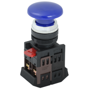 Кнопка AEА-22 "Грибок" синий d22мм 1з+1р IEK BBG30-AEA-K07