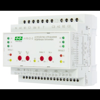 AVR-01-S Для работы в блоках АВР-2.1 управление контакторами и моторприводами, 6 модулей, монтаж на DIN-рейке EA04.006.002 AVR-01-S Для работы в блоках АВР-2.1 управление контакторами и моторприводами, 6 модулей, монтаж на DIN-рейке EA04.006.002