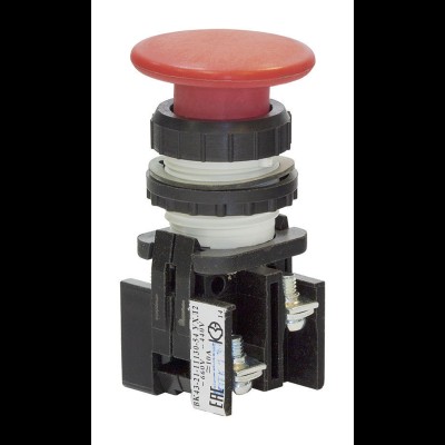 Выключатель ВК-43-21 11130 1з+1р красный гриб te00008301 Выключатель ВК-43-21 11130 1з+1р красный гриб te00008301