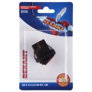 Выключатель клавишный 250V 15А (4с) ON-OFF красный с подсветкой ВЛАГОЗАЩИТА (RWB-507) (в 06-0307-C