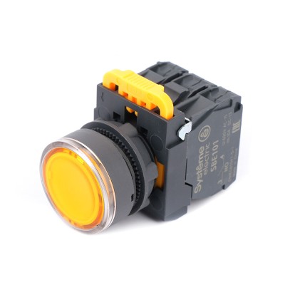 Кнопка SB5 в сборе 22 мм с подсветкой желтая SE SB5AW35M5 Кнопка SB5 в сборе 22 мм с подсветкой желтая SE SB5AW35M5